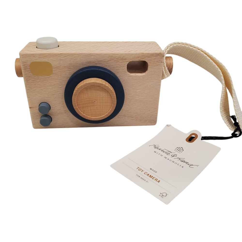 Hearth & Hand Magnolia Wooden Toy Camera Beechwood NEW